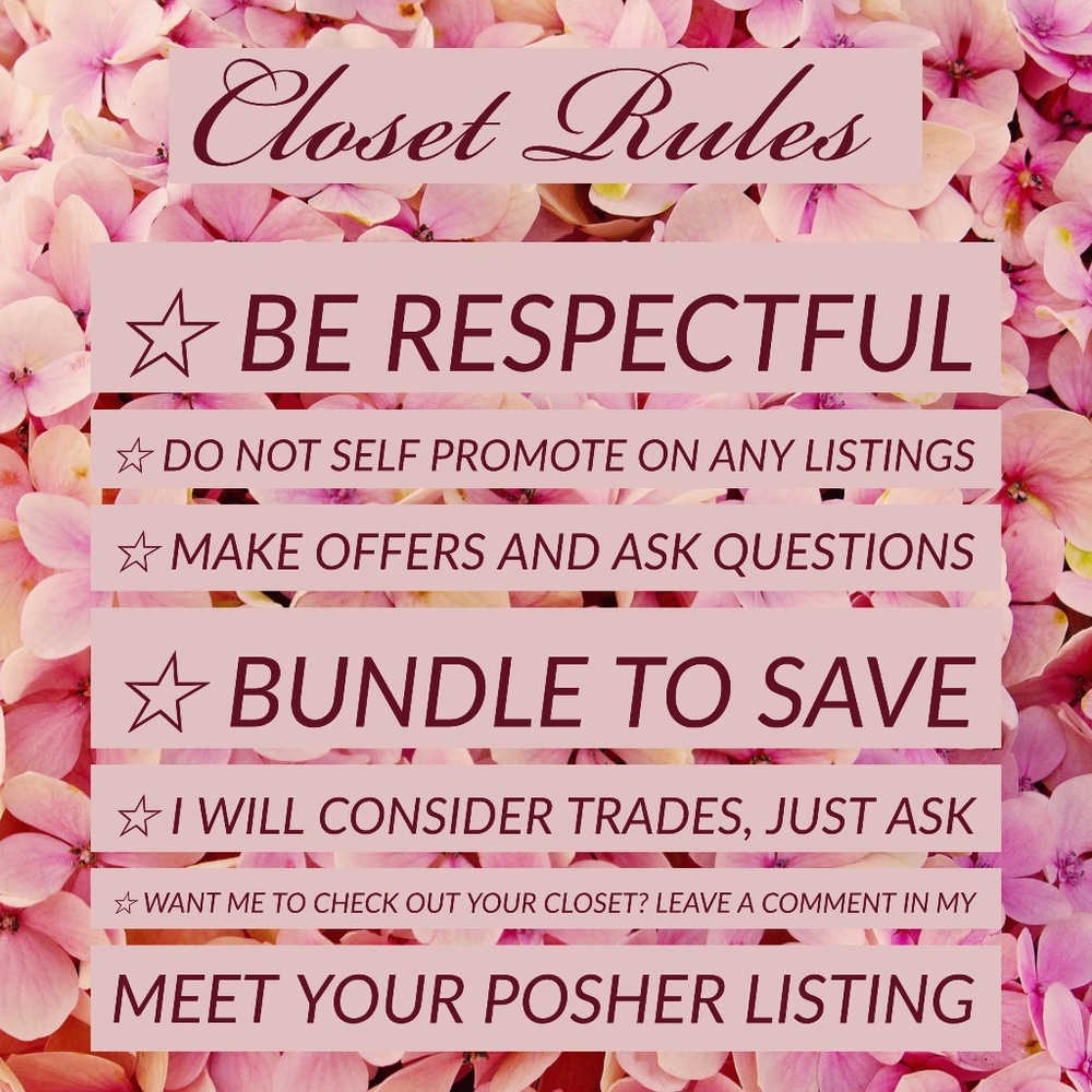 Closet Rules & Guidelines